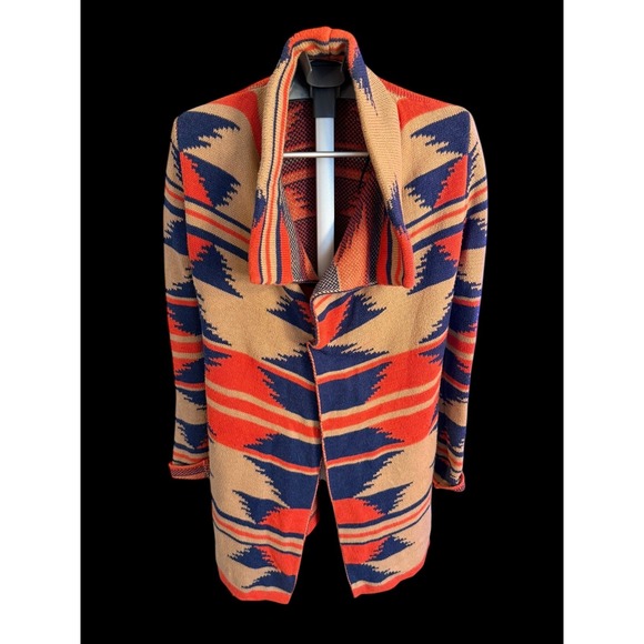RACHEL Rachel Roy Sweaters - Rachel Roy Southwestern Aztec Knit Long Open Cardigan Sweater XS with Pockets